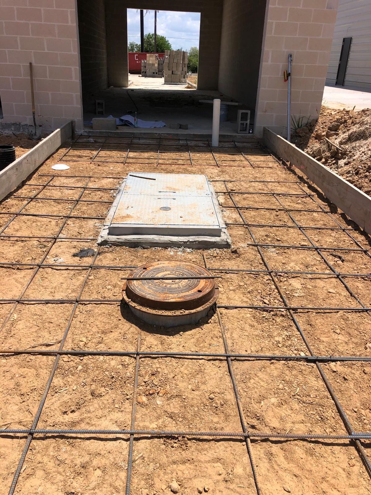 Slab prep with utility tie-in